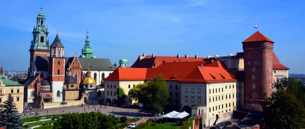 Krakow Poland Torre Del Castillo Wawel Una Residencia Centro Cracovia — Foto de Stock