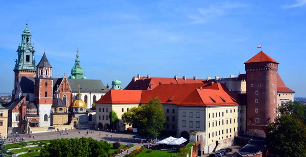 Krakow Poland Torre Del Castillo Wawel Una Residencia Centro Cracovia — Foto de Stock