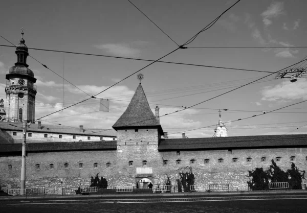 Lviv Ukraine Das Größte Und Besten Erhaltene Fragment Der Mittelalterlichen — Stockfoto