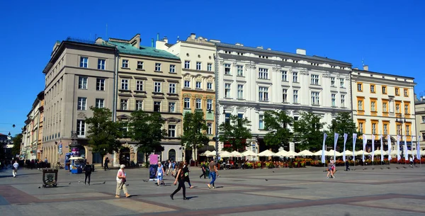 Kracow Poland Cracóvia Praça Principal Cidade Velha Cracóvia Polônia Menor — Fotografia de Stock