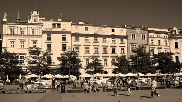 Kracow Poland Krakow Stora Torget Gamla Stan Krakow Mindre Polen — Stockfoto