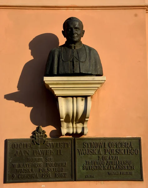 Warsaw Polen Borstbeeld Van Johannes Paulus Van Kerk Van Het — Stockfoto