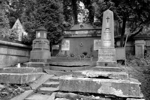 Lviv Ucrânia Lychakiv Cemitério Oficialmente State History Culture Museum Preserve — Fotografia de Stock