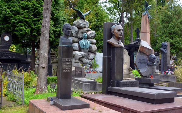 Lviv Ukraine Lytschakiw Friedhof Offiziell Staatliches Geschichts Und Kulturmuseum Bewahrung — Stockfoto