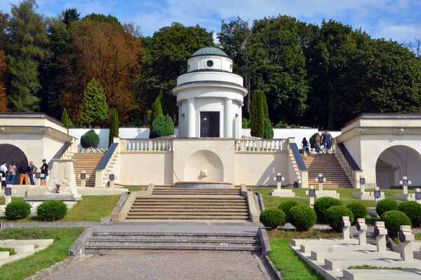 LVIV UKRAINE - 09 09 17: Lychakiv Cemetery officially State History and Culture Museum-Preserve "Lychakiv Cemetery" it has been the main necropolis of the city's intelligentsia, middle and upper classe