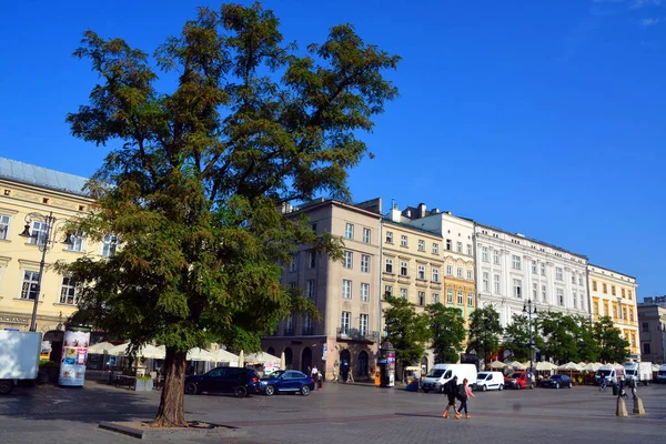 Краков Польша Главная Площадь Старого Города Польском Городе Лодзь Главное — стоковое фото