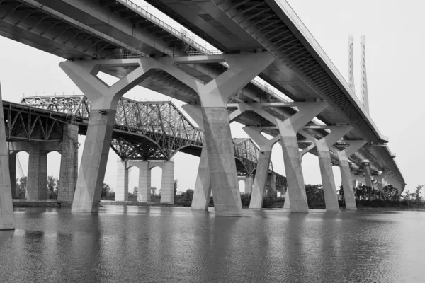 Montreal Canada 2021 Underneathsamuel Champlain Bridge Vagy Champlain Bridge Egy — Stock Fotó