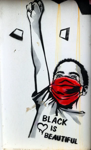 Kunst Graffiti Bild Hauswand — Stockfoto