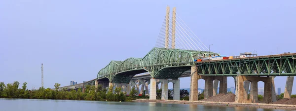 Montreal Canada 2021 Champlain Bridge Montreal 1962 Otwarty 1962 Roku — Zdjęcie stockowe