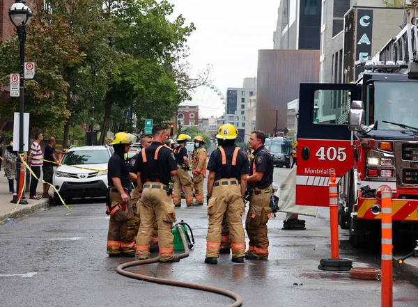 Montreal Quebec Canada 2021 Duty Service Securite Incendie Montreal Sim — Zdjęcie stockowe