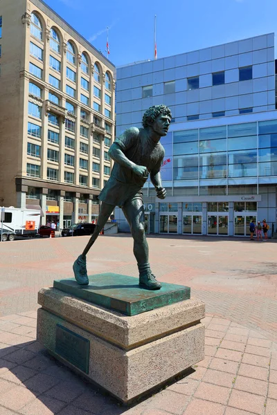 Ottawa Canada 2021 Statua Terrance Stanley Terry Fox Lipca 1958 — Zdjęcie stockowe