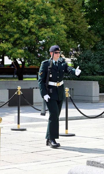 Ottawa Ontario Canada 2021 Cambio Guardia Ceremonia Del Memorial Nacional — Foto de Stock