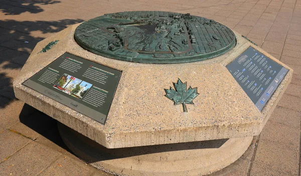 Ottawa Ontario Canada 2021 Monumento Nacional Guerra Cenotafio Granito Alto — Foto de Stock