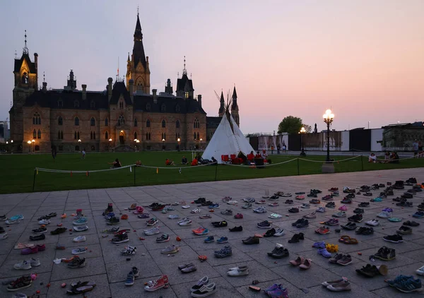 Ottawa Ontario Canada 2021 Memorial Centennial Flame Parliament Hill Ter — Stockfoto