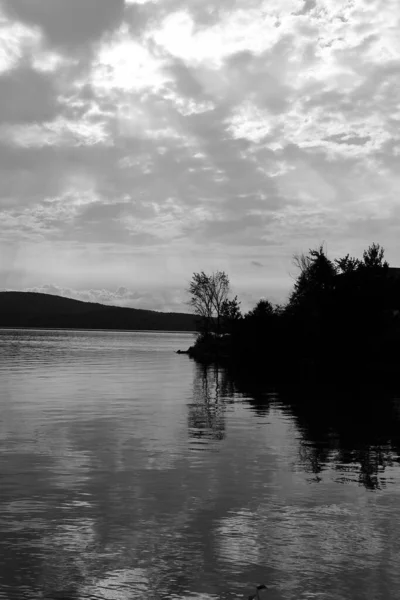 Sunset Blue Sea Lake Een Meer Canadese Provincie Quebec — Stockfoto
