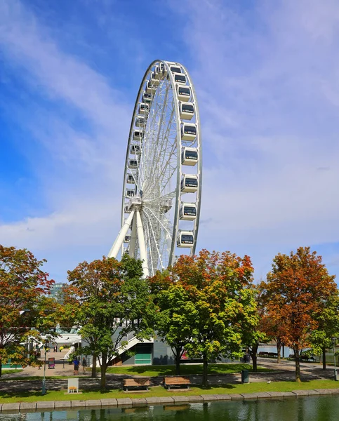 Montreal Canada Grande Roue Montreal Najwyższy Diabelski Młyn Kanadzie Pozwala — Zdjęcie stockowe