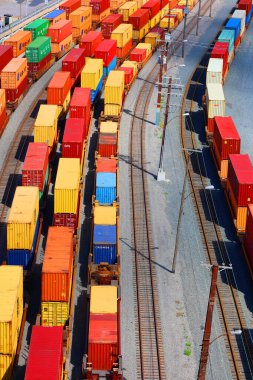 MONTREAL QUEBEC CANADA - 09 07 2021: Montreal Demiryolu Terminali. 1907 'de kurulmuş, Montreal Liman İdaresi' ne ait.