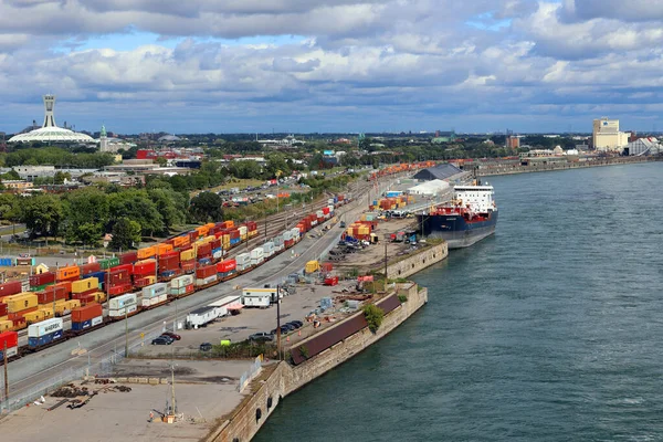 Montreal Quebec Canada 2021 Port Montreal Railway Terminal Railroad Fundada — Fotografia de Stock