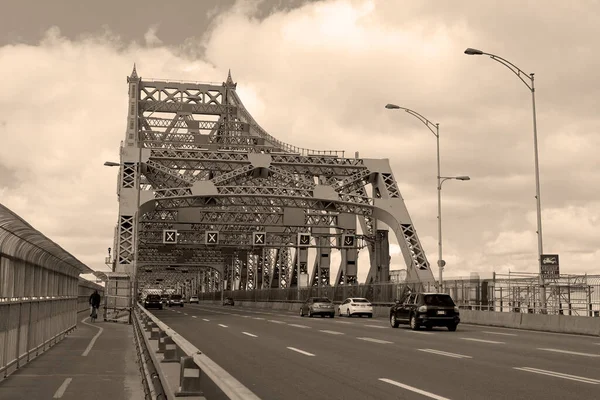 Montreal Canada 2021 Jacques Cartier Bridge Ett Stål Fackverks Spak — Stockfoto