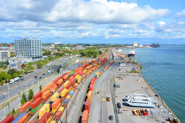 Montreal Quebec Canada 2021 Porto Montreal Ferrovia Terminal Ferroviária Fundada — Fotografia de Stock