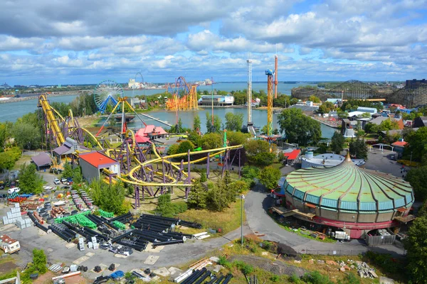 Monreal Quebec Canada Ronde はモントリオールのアミューズメントパークで 1967世界博覧会であるExpo 67のエンターテイメント複合施設として建設されました 現在は六旗が所有 運営している — ストック写真