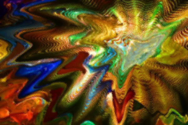 光泽表面或光泽玻璃上波浪形闪光色彩图案的抽象背景 — 图库照片