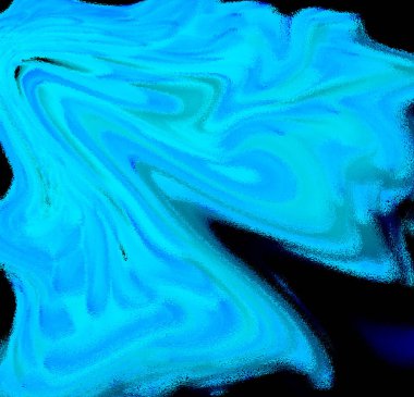 Parlak yüzey üzerinde parlak mavi, turuncu renkler desenli soyut arkaplan ya da parlak cam