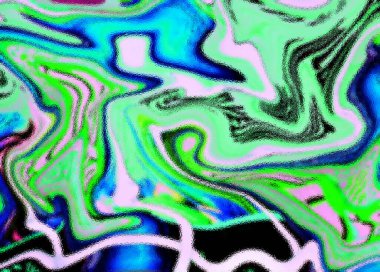 Parlak yüzey üzerinde parlak mavi, turuncu renkler desenli soyut arkaplan ya da parlak cam