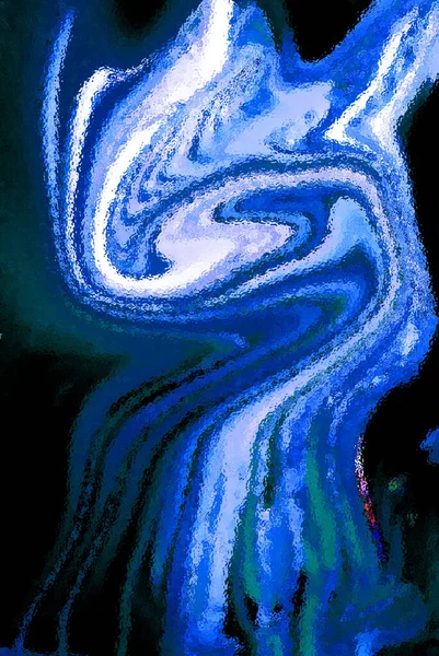 Parlak yüzey üzerinde parlak mavi, turuncu renkler desenli soyut arkaplan ya da parlak cam