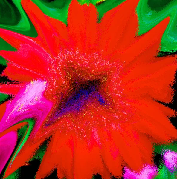 Психоделический Фон Рисунком Зеленого Красного Цветов Блестящей Блестящей Поверхности Блестящем — стоковое фото