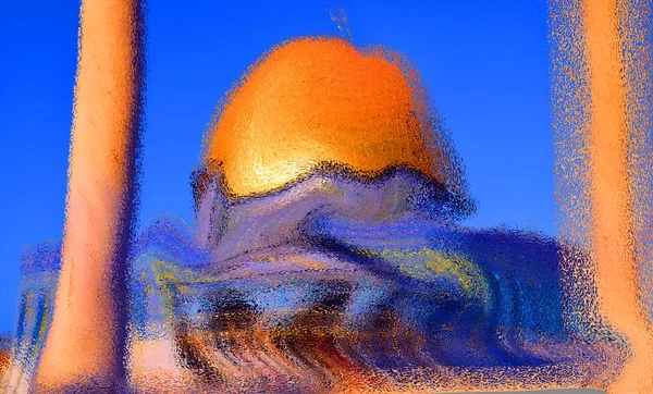 Imagem Embaçada Colorida Abstrata Templo — Fotografia de Stock