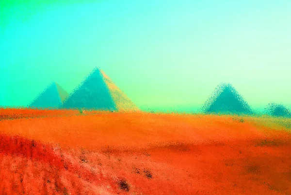 Психоделический Пирамидальный Фон Цветовым Узором Блестящей Глянцевой Поверхности Блестящим Стеклом — стоковое фото
