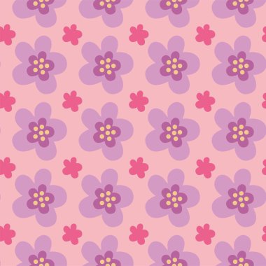 Çiçekli pembe yaz kusursuz desen