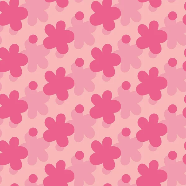 Patrón Sin Costura Verano Rosa Floral — Vector de stock