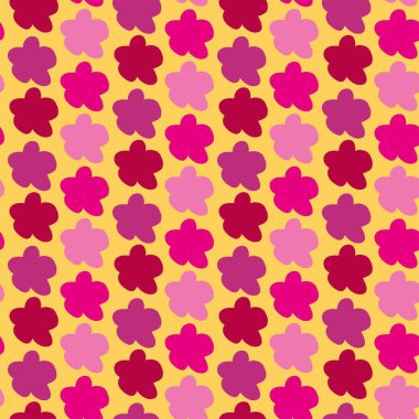 Pembe çiçekli kusursuz desen 