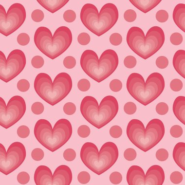 Aşk kalpleri ve benekleri pürüzsüz desen