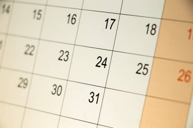 Mutlu yıllar ya da yakın çekim takvimi 31. gece konsepti