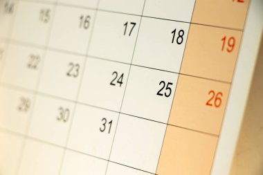 Mutlu yıllar ya da yakın çekim takvimi 31. gece konsepti