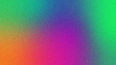 Renkli dalga desenli 4K Retro tanecikli soyut arkaplan.