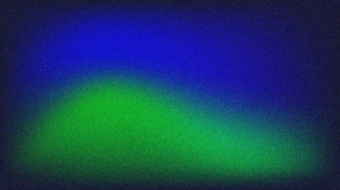 Mavi ve yeşil taneli arka plan. Renkli, taneli, soyut. Retro gradyan arka plan ses dokusu efekti. Güzel bir renk arkaplanı. Parlak ışık pırıltısı neon metalik.
