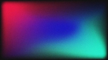 Mavi, kırmızı, açık mavi renkli dalga deseni. Gürültülü ses efekti soyut arkaplan. Web afişi poster tasarımı için gradyan soyut arkaplan, tahıl dokusu efekti, kopyalama alanı, arkaplan.