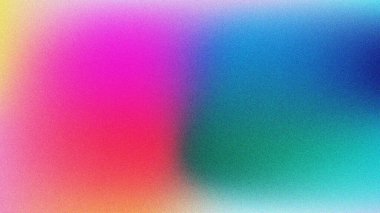 Retro colorful noisy gradient. Grainy gradient abstract background for web banner poster design, grain texture effect, copy space, Backdrop.