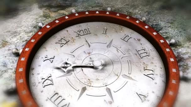 Une horloge ronde sur le dessus — Video