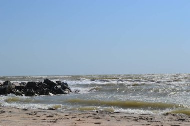 Azov denizinde küçük bir fırtına