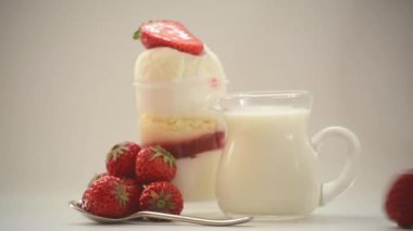 Çilek ve çöl jag süt yakınındaki haddeleme