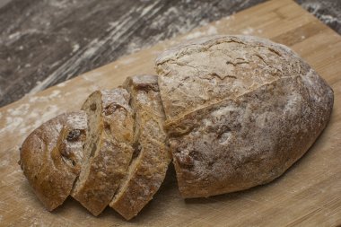 taze sıcak ekmek ve süt ile buğday unu