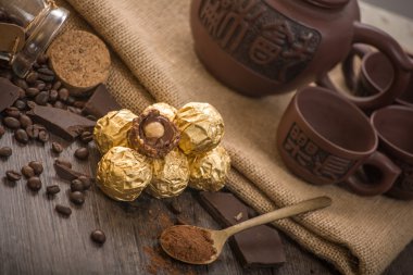 Dekorasyonu ile İtalyan çikolata tatlılar