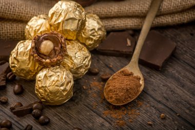 Dekorasyonu ile İtalyan çikolata tatlılar