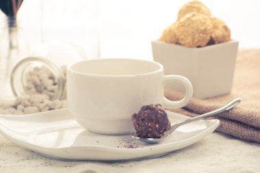 Dekorasyonu ile İtalyan çikolata tatlılar