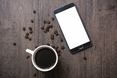 kahve ile bir smartphone